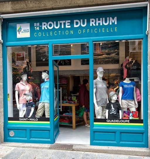Boutique St Malo Intramurros Façade extérieure de la Boutique Route du Rhum